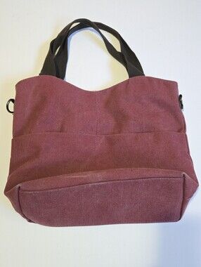 Canvas Tote Bag in Wine Red - Versatile Everyday Carry